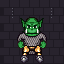 Hashbattle #7, Orc warrior — original NFT artwork